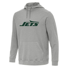 New York Jets Antigua Cloud Pullover Hoodie Heather Gray | NFL