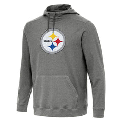 Pittsburgh Steelers Antigua Cloud Pullover Hoodie Heather Black | NFL