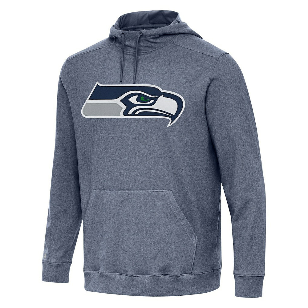 Seattle Seahawks Antigua Cloud Pullover Hoodie Heather College Navy | NFL