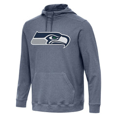 Seattle Seahawks Antigua Cloud Pullover Hoodie Heather College Navy | NFL