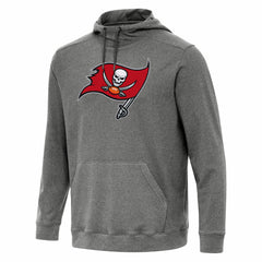 Tampa Bay Buccaneers Antigua Cloud Pullover Hoodie Heather Black | NFL