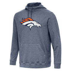 Denver Broncos Antigua Cloud Pullover Hoodie Heather Navy | NFL