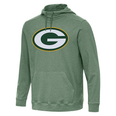 Green Bay Packers Antigua Cloud Pullover Hoodie Heather Green | NFL