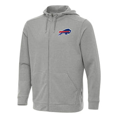 Buffalo Bills Antigua Effortless Full-Zip Hoodie Heather Gray | NFL