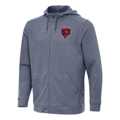 Chicago Bears Antigua Effortless Full-Zip Hoodie Heather Navy | NFL