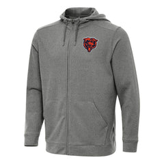 Chicago Bears Antigua Effortless Full-Zip Hoodie Heather Black | NFL