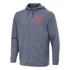Chicago Bears Antigua Effortless Full-Zip Hoodie Heather Navy | NFL