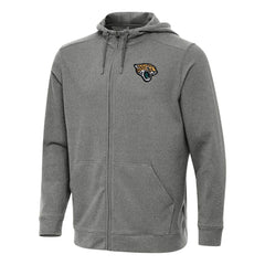 Jacksonville Jaguars Antigua Effortless Full-Zip Hoodie Heather Black | NFL