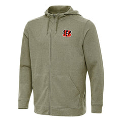 Cincinnati Bengals Antigua Effortless Full-Zip Hoodie Olive | NFL