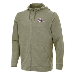 Kansas City Chiefs Antigua Effortless Full-Zip Hoodie Olive | NFL