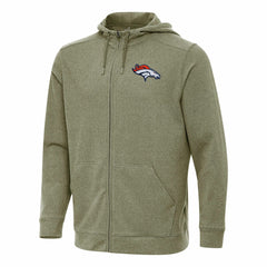 Denver Broncos Antigua Effortless Full-Zip Hoodie Olive | NFL