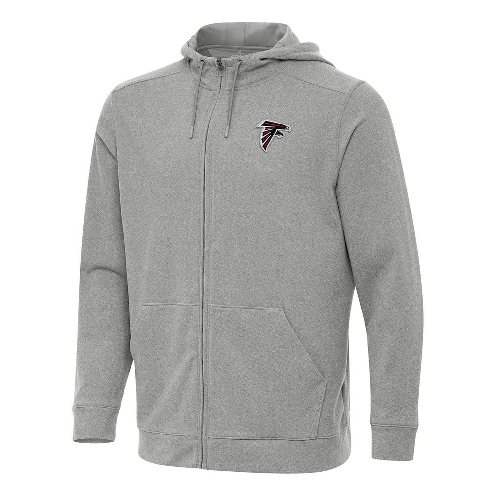 Atlanta Falcons Antigua Effortless Full-Zip Hoodie Heather Gray | NFL