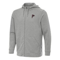 Atlanta Falcons Antigua Effortless Full-Zip Hoodie Heather Gray | NFL