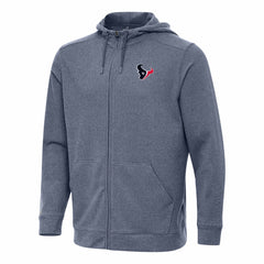 Houston Texans Antigua Effortless Full-Zip Hoodie Heather Navy | NFL