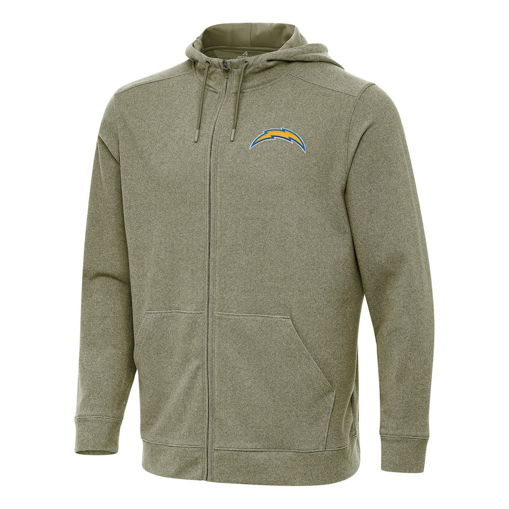 Los Angeles Chargers Antigua Effortless Full-Zip Hoodie Olive | NFL