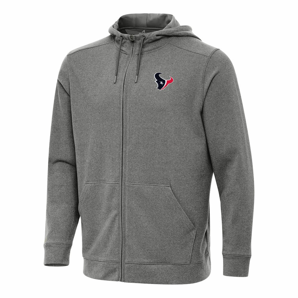 Houston Texans Antigua Effortless Full-Zip Hoodie Heather Black | NFL