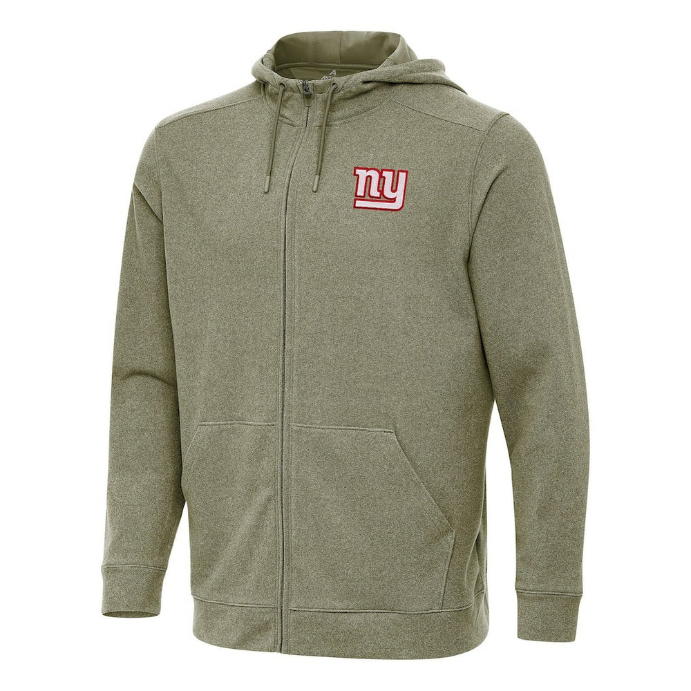 New York Giants Antigua Effortless Full-Zip Hoodie Olive | NFL