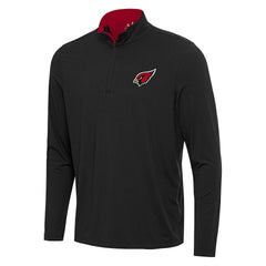 Arizona Cardinals Antigua Content Quarter-Zip Pullover Top Black/Cardinal | NFL
