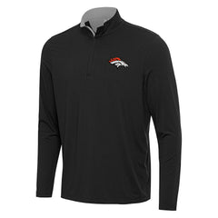 Denver Broncos Antigua Content Quarter-Zip Pullover Top Black/Gray | NFL