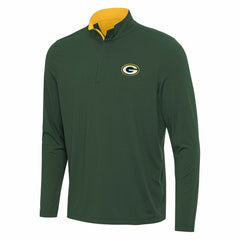 Green Bay Packers Antigua Content Quarter-Zip Pullover Top Green/Gold | NFL