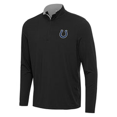 Indianapolis Colts Antigua Content Quarter-Zip Pullover Top Black/Gray | NFL
