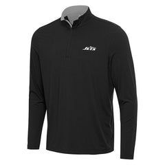 New York Jets Antigua Content Quarter-Zip Pullover Top Black/Gray | NFL