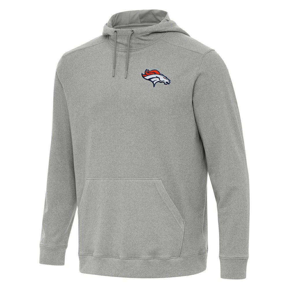 Denver Broncos Antigua Cloud Pullover Hoodie Heather Gray | NFL