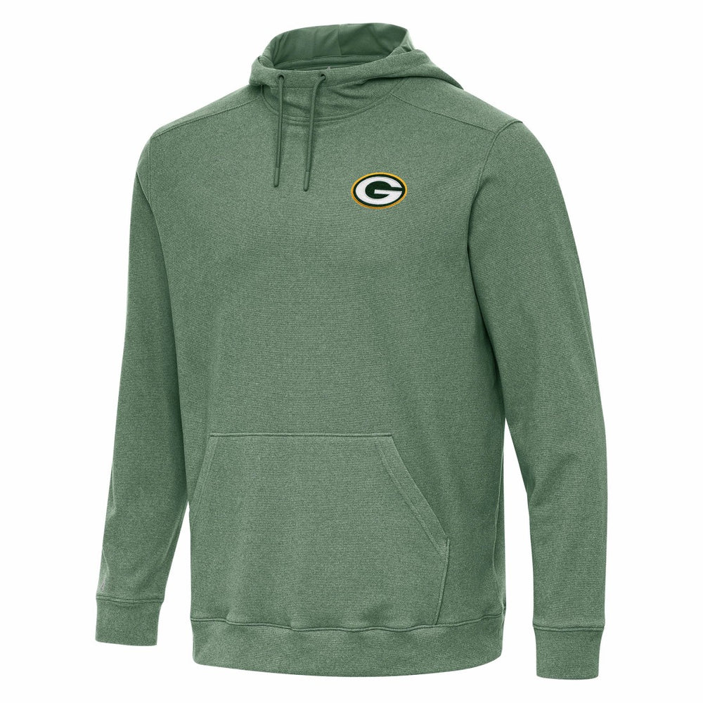 Green Bay Packers Antigua Cloud Pullover Hoodie Heather Green | NFL