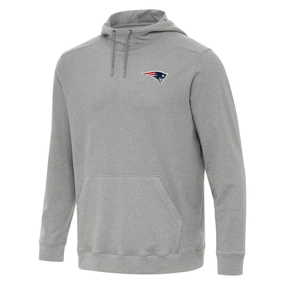 New England Patriots Antigua Cloud Pullover Hoodie Heather Gray | NFL