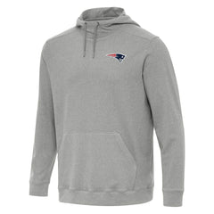 New England Patriots Antigua Cloud Pullover Hoodie Heather Gray | NFL