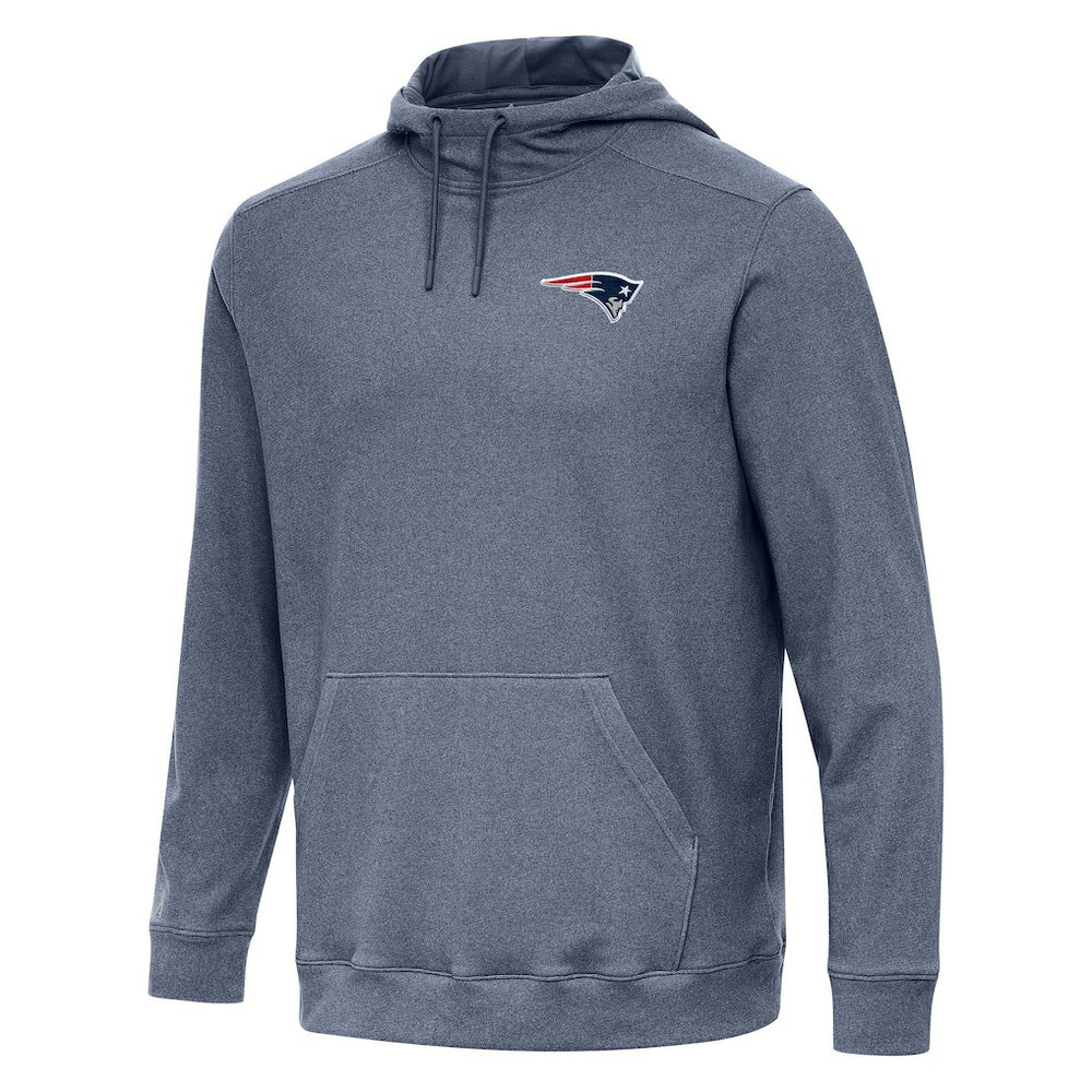 New England Patriots Antigua Cloud Pullover Hoodie Heather Navy | NFL