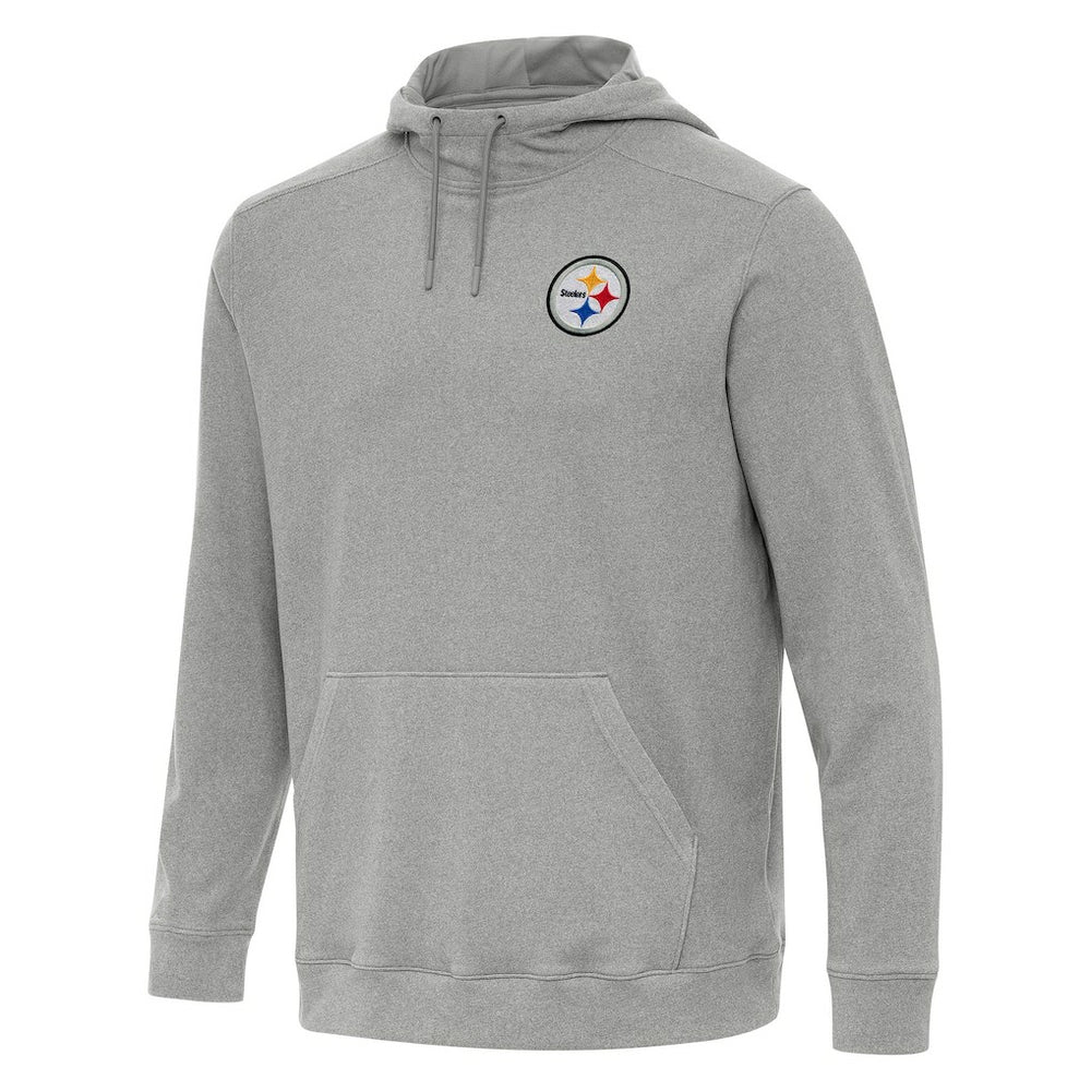 Pittsburgh Steelers Antigua Cloud Pullover Hoodie Heather Gray | NFL