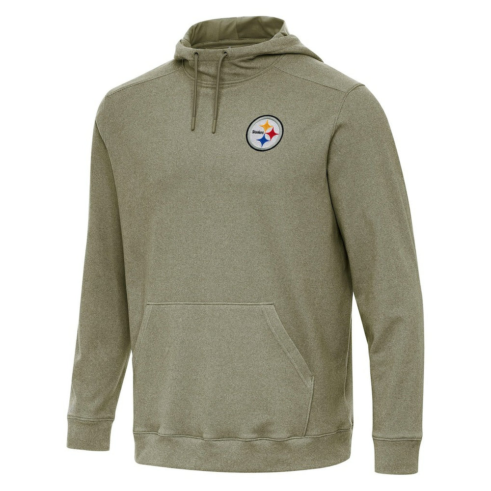 Pittsburgh Steelers Antigua Cloud Pullover Hoodie Olive | NFL