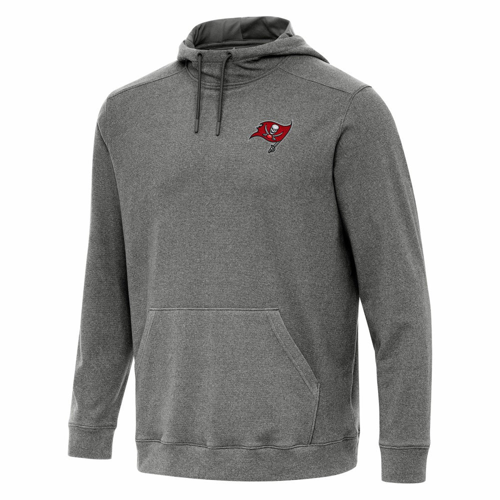 Tampa Bay Buccaneers Antigua Cloud Pullover Hoodie Heather Black | NFL