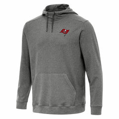 Tampa Bay Buccaneers Antigua Cloud Pullover Hoodie Heather Black | NFL