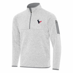 Houston Texans Antigua Fortune Quarter-Zip Pullover Jacket Heather Gray | NFL