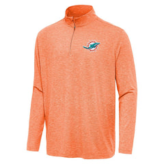 Miami Dolphins Antigua Hunk Quarter-Zip Jacket Heather Orange | NFL
