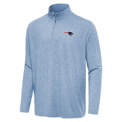 New England Patriots Antigua Hunk Quarter-Zip Jacket Heather Royal | NFL