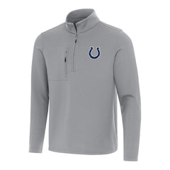 Indianapolis Colts Antigua Insider Quarter-Zip Pullover Top Gray | NFL