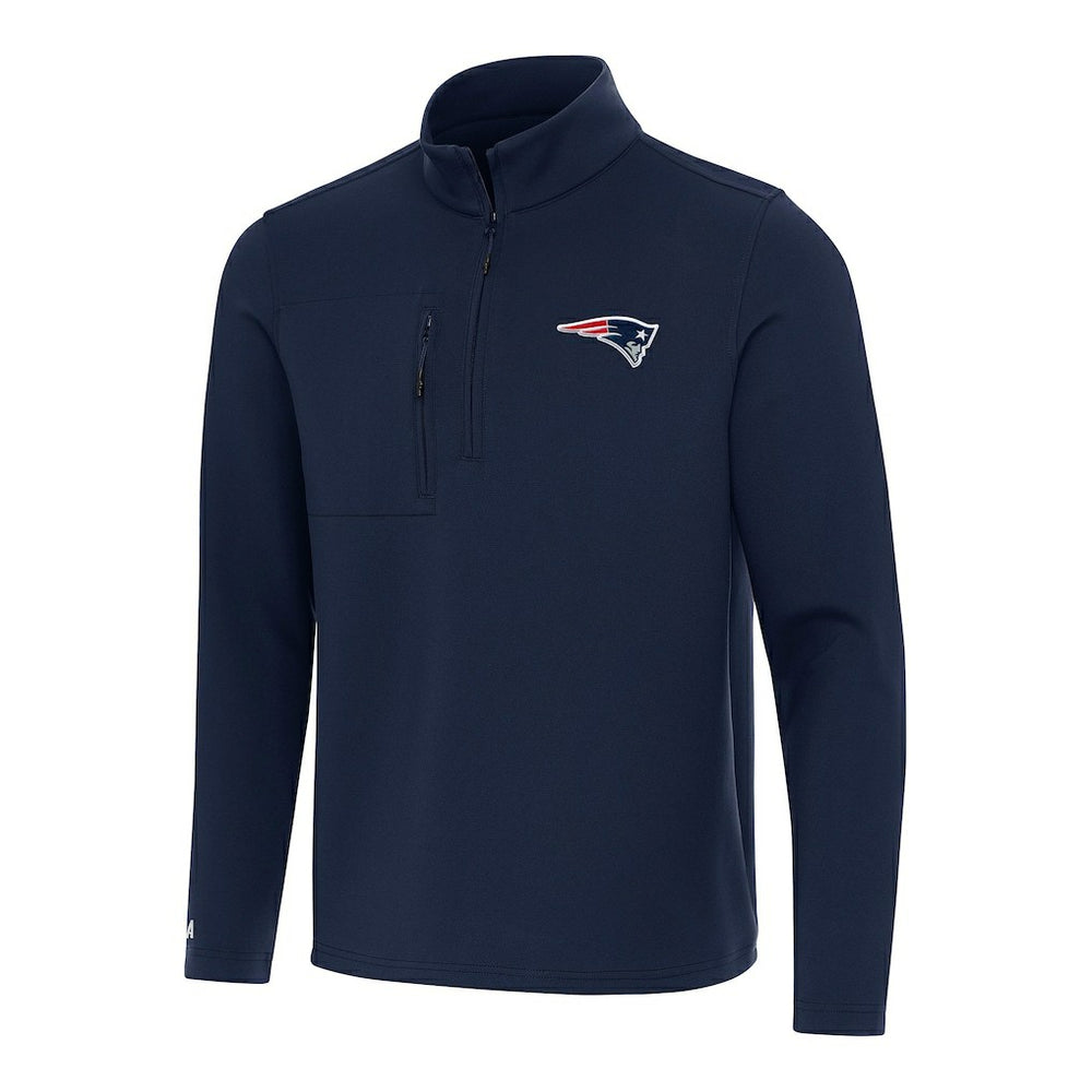 New England Patriots Antigua Insider Quarter-Zip Pullover Top Navy | NFL