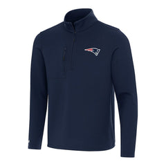 New England Patriots Antigua Insider Quarter-Zip Pullover Top Navy | NFL