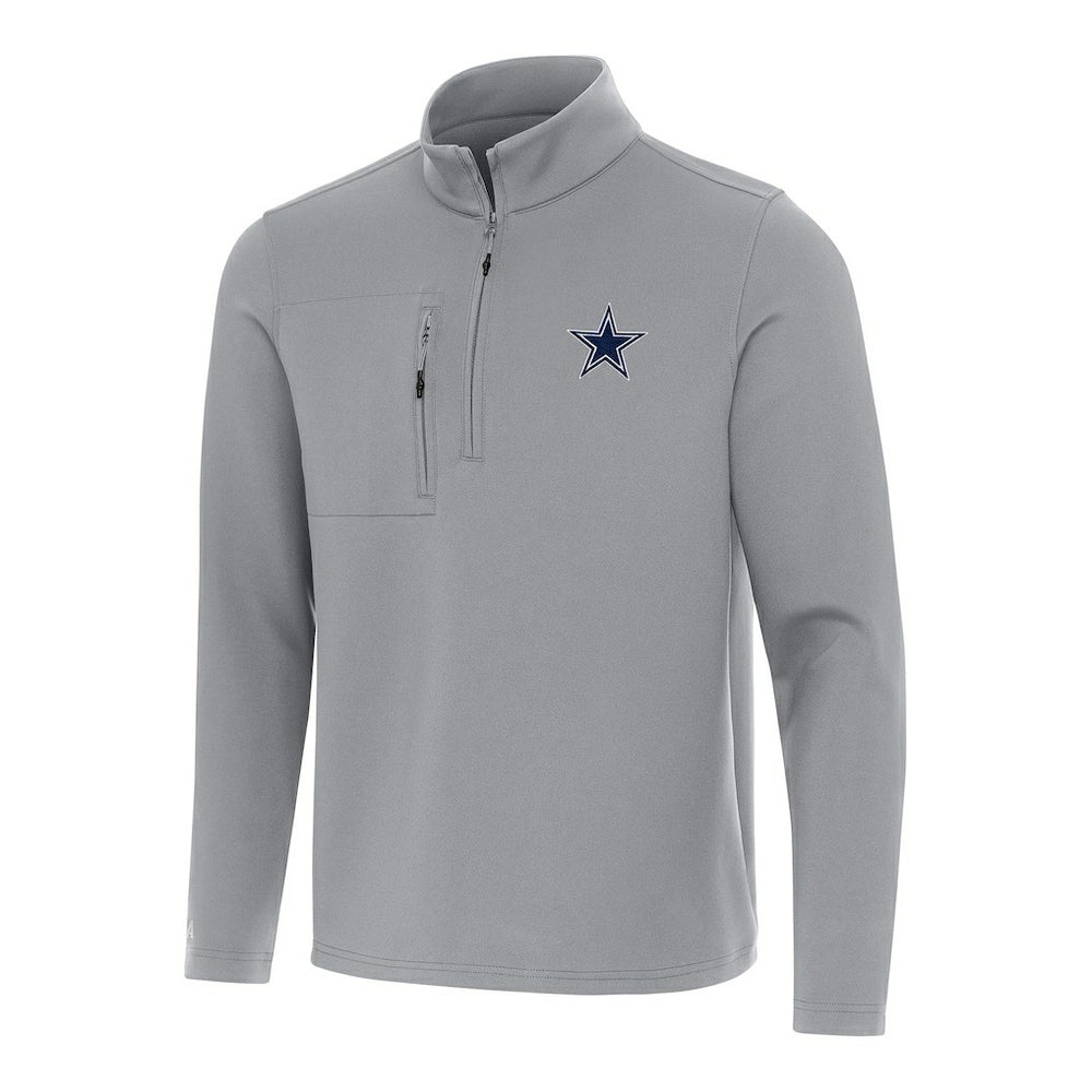 Dallas Cowboys Antigua Insider Quarter-Zip Pullover Top Gray | NFL