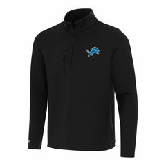 Detroit Lions Antigua Insider Quarter-Zip Pullover Top Black | NFL