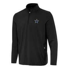 Dallas Cowboys Antigua Perilous Quarter-Zip Pullover Top Black | NFL