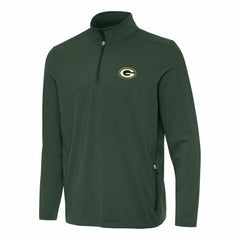 Green Bay Packers Antigua Perilous Quarter-Zip Pullover Top Green | NFL