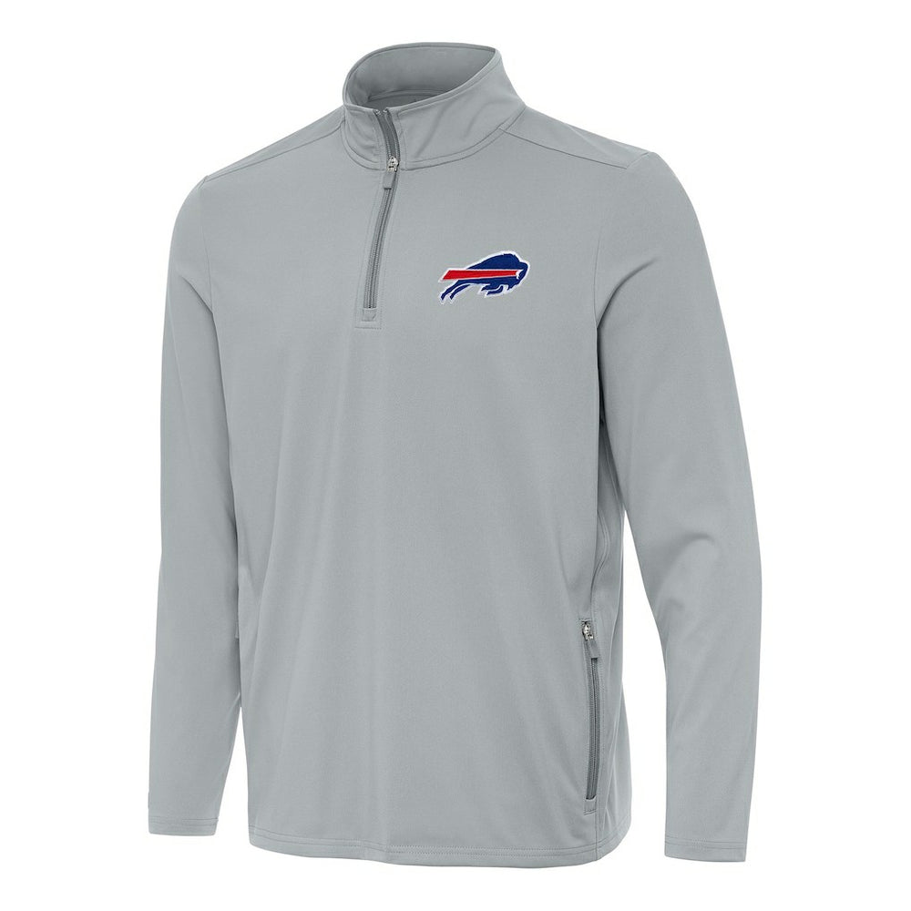 Buffalo Bills Antigua Perilous Quarter-Zip Pullover Top Gray | NFL