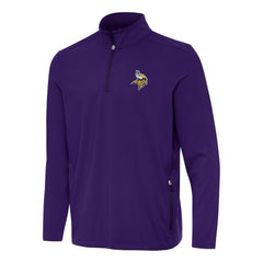 Minnesota Vikings Antigua Perilous Quarter-Zip Pullover Top Purple | NFL