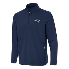 New England Patriots Antigua Perilous Quarter-Zip Pullover Top Navy | NFL
