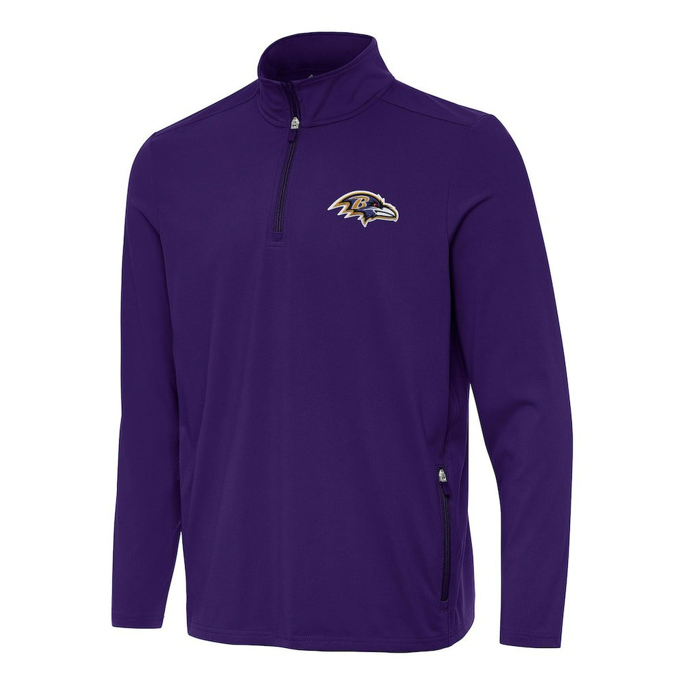 Baltimore Ravens Antigua Perilous Quarter-Zip Pullover Top Purple | NFL