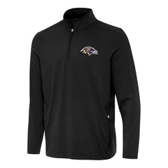 Baltimore Ravens Antigua Perilous Quarter-Zip Pullover Top Black | NFL